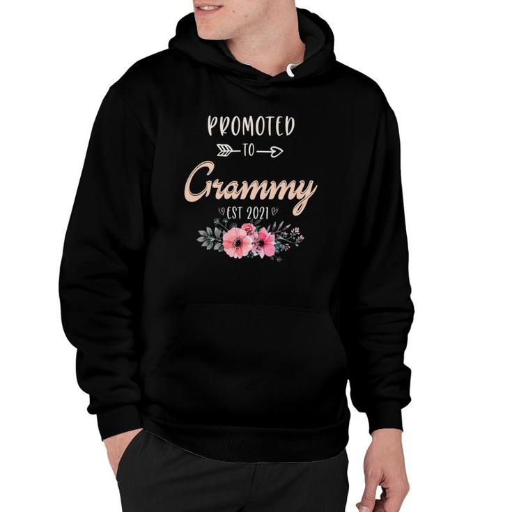 Promoted To Grammy Est 2021 Cute New Grandmother Gift Hoodie
