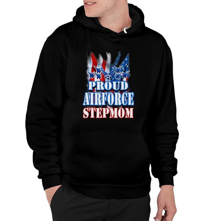 Proud Air Force Stepmom Usa Flag Mothers Day Hoodie