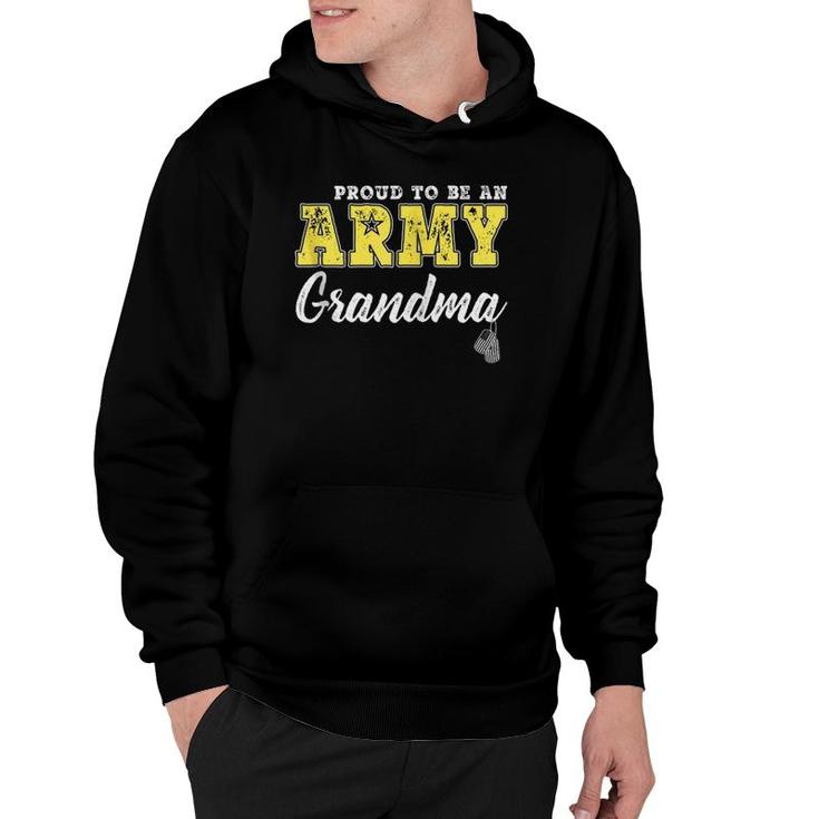 Proud Army Grandma Us Flag Dog Tags Military Grandmother Zip Hoodie