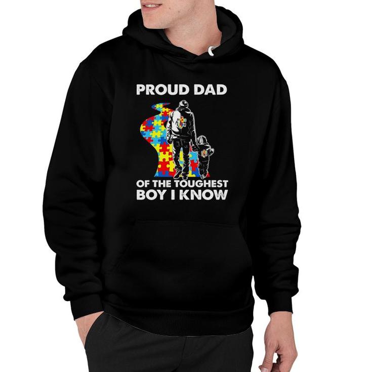 Proud Autism Dad Father And Son Autism Awareness Hoodie