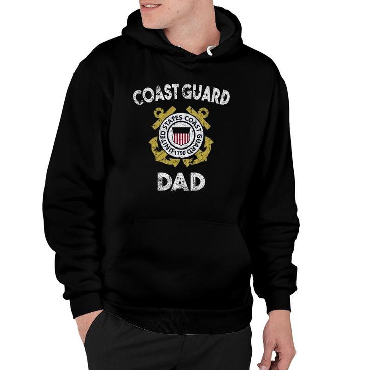 Proud Us Coast Guard Dad Military Pride Hoodie
