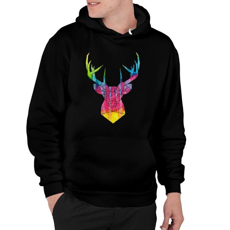 Rainbow Hippie Art Buck Wildlife Deer Hippy Trippy Tie Dye Hoodie Rainbow Hippie Art Buck Wildlife Deer Hippy Trippy Tie Dye Hoodie