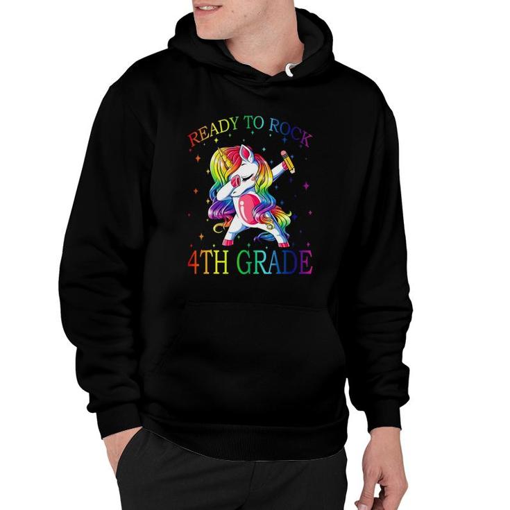 Ready To Rock 4Th Grade Unicorn Funny Back To School Hoodie