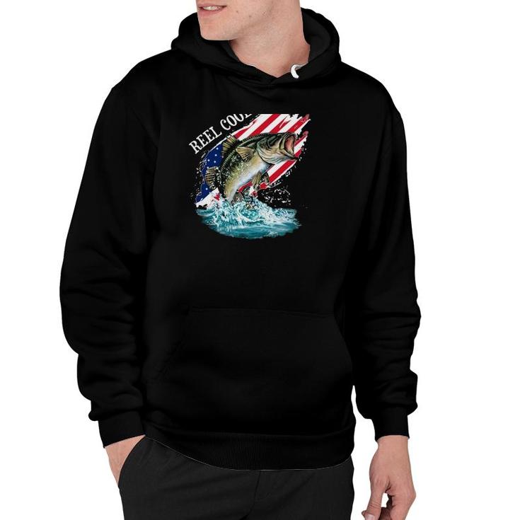 Reel Cool Papa American Flag Fishing Father's Day Gifts Hoodie