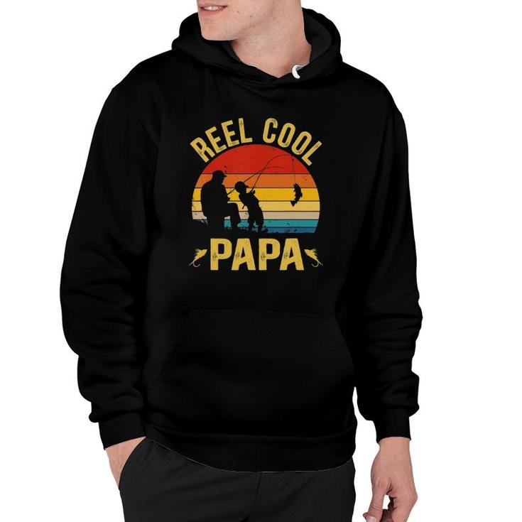 Reel Cool Papa  Funny Fishing Father's Day Hoodie