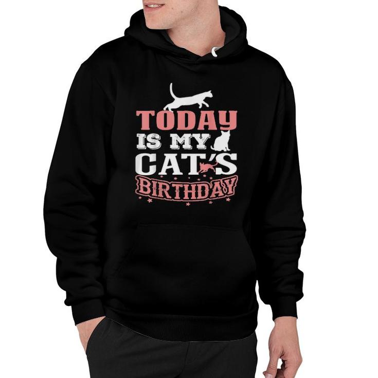 Retro For Cat Lovers, Cats, Today Is My Cats Birthday  Hoodie