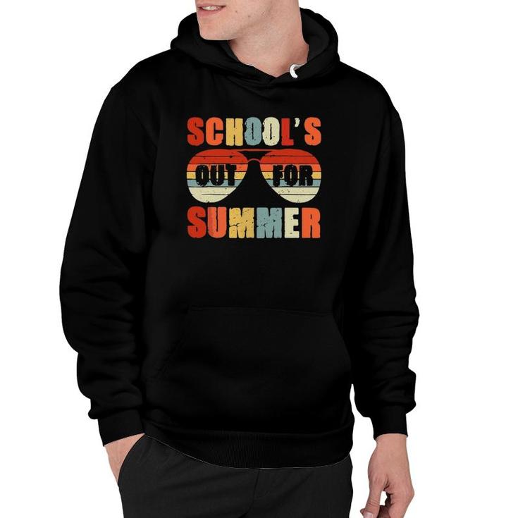 Retro Last Day Of School's Out For Summer Teacher Vintage Hoodie