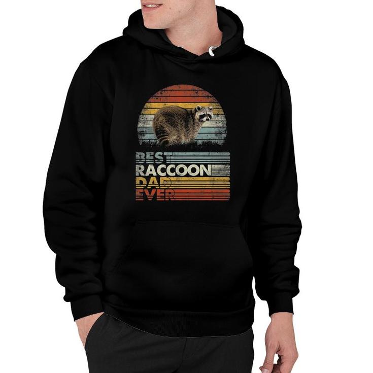 Retro Vintage Best Raccoon Dad Ever Animals Lover Hoodie
