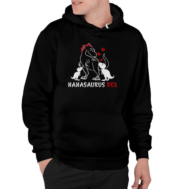 Retro Vintage Nanasaurus Rex Gifts Family Mother's Day Hoodie