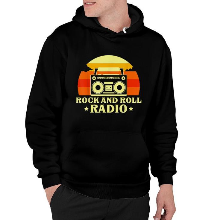 Rock And Roll Radio 70'S 80'S Vintage Rock And Roll  Hoodie