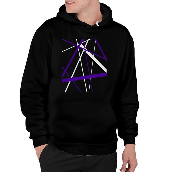 Seamless Abstract White And Lilac Strips Pattern Hoodie