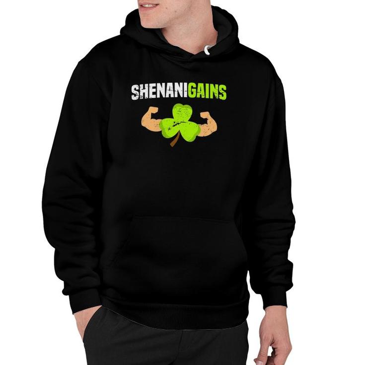 Shenanigains St Patrick's Day Workout Gym Gains Lift Hoodie