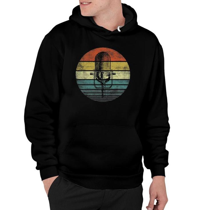 Singer Vocalist Musician Gift Funny Retro Microphone Singing Hoodie