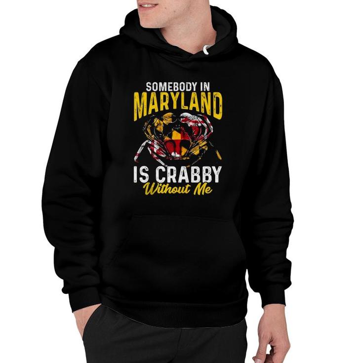 Somebody In Maryland Is Crabby Without Me Crab Flag Tank Top Hoodie