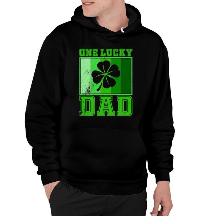 St Patrick's Day One Lucky Dad  Vintage Father Gift Hoodie