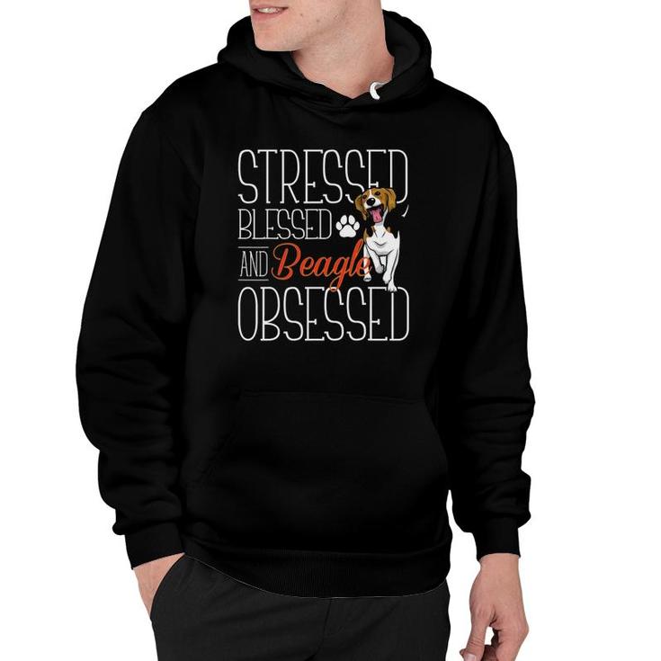 Stressed Blessed & Beagle Obsessed Beagle Dog Hoodie