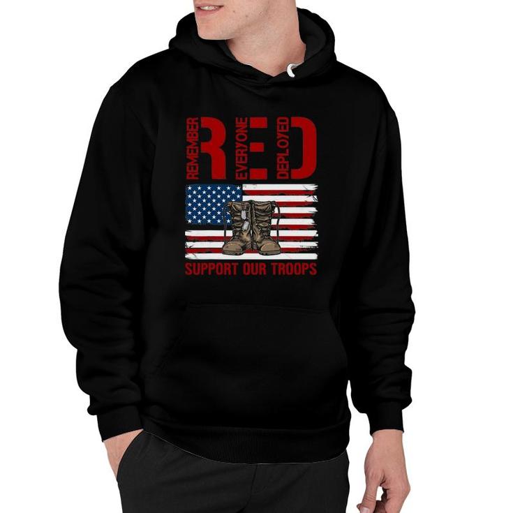 Support Our Troops - Soldier Veteran Red Friday Military Hoodie