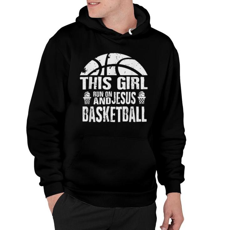 This Girl Run On Jesus And Basketball Black  Hoodie