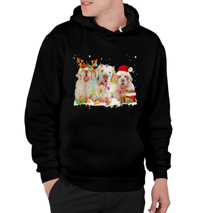 Threeclumberspanieldogsreindeer  Hoodie