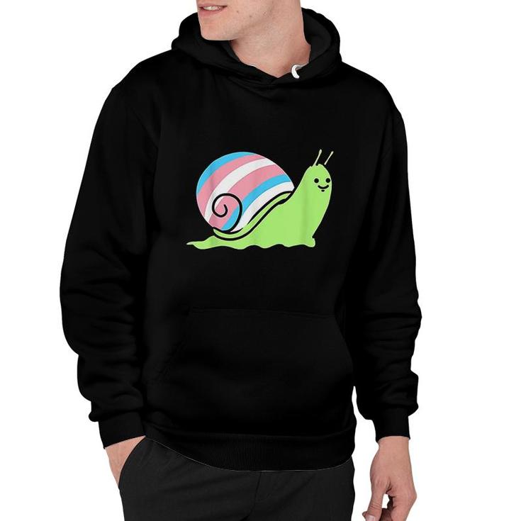 Trans Pride Snail Transgender Gift Hoodie