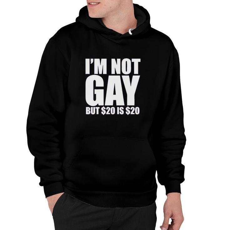 Uink I'm Not Gay But $20 Is $20 Funny Hoodie