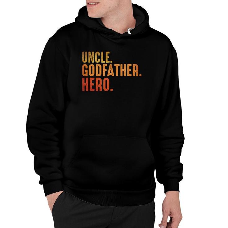 Uncle Gift Awesome Godfather Hero Family Tee Hoodie