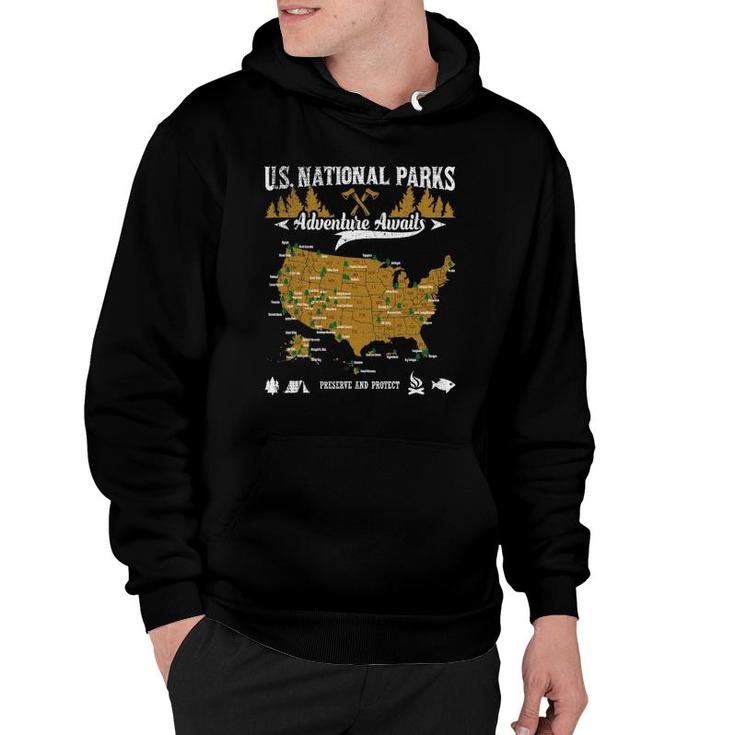 Us National Parks Adventure Awaits - Hiking & Camping Lover Hoodie