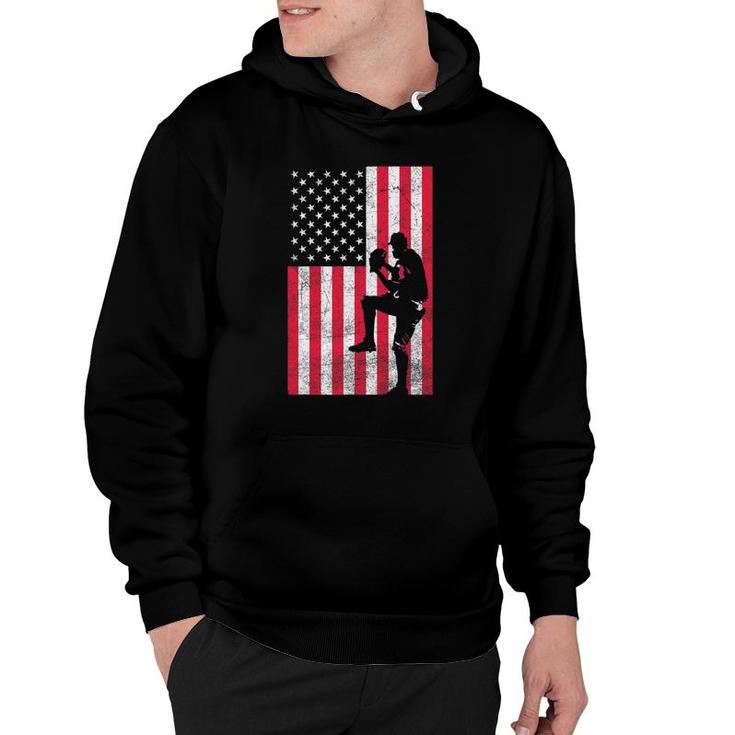 Usa American Flag Baseball Red White Blue 4Th Of July Top Hoodie