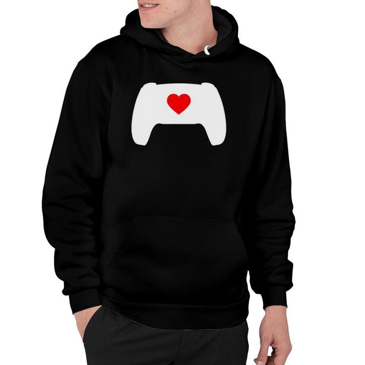 Video Game Controller Heart Gamer Valentine's Day Hoodie