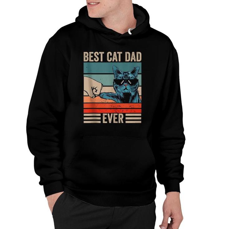 Vintage Best Cat Dad Ever Bump Fist Father's Day Gifts Tank Top Hoodie