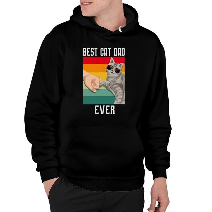 Vintage Best Cat Dad Ever Father's Day Hoodie