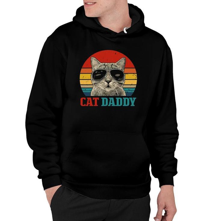 Vintage Cat Daddy Cat Father Husband Cat Lover Animal Lover Hoodie