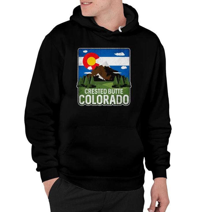 Vintage Crested Butte Colorado Rocky Mountains Hoodie
