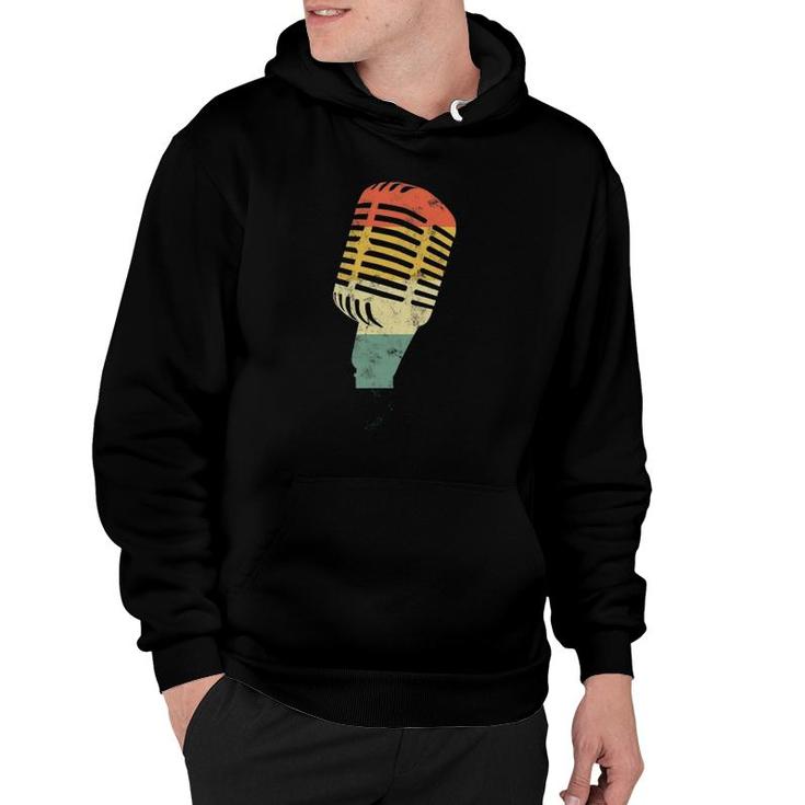 Vintage Mic Gift For Singer Actor Music Student Theatre Nerd Hoodie