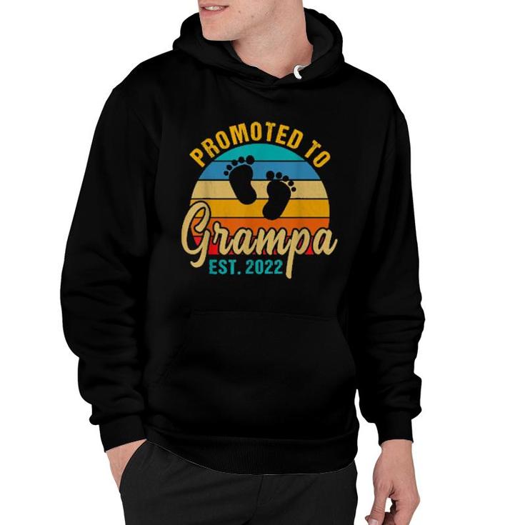 Vintage Promoted To Grampa 2022 Fathers Day New Grandpa  Hoodie