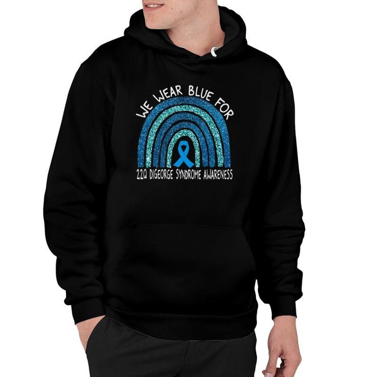 We Wear Blue For 22Q Digeorge Syndrom Awareness Rainbow Gift Hoodie