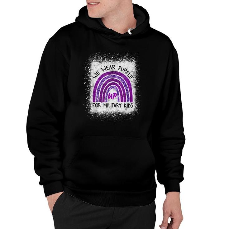 We Wear Purple Up For Military Kids  Military Child Month  Hoodie