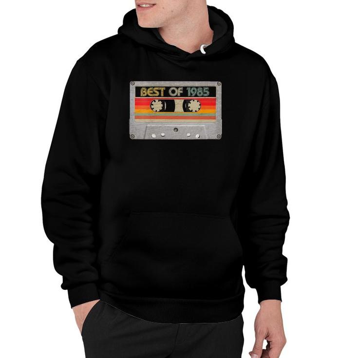 Womens Best Of 1985 36Th Birthday Gifts Cassette Tape Vintage V-Neck Hoodie
