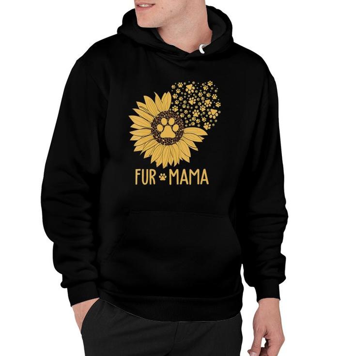 Womens Fur Mama - Sunflower Dog Mom Hoodie