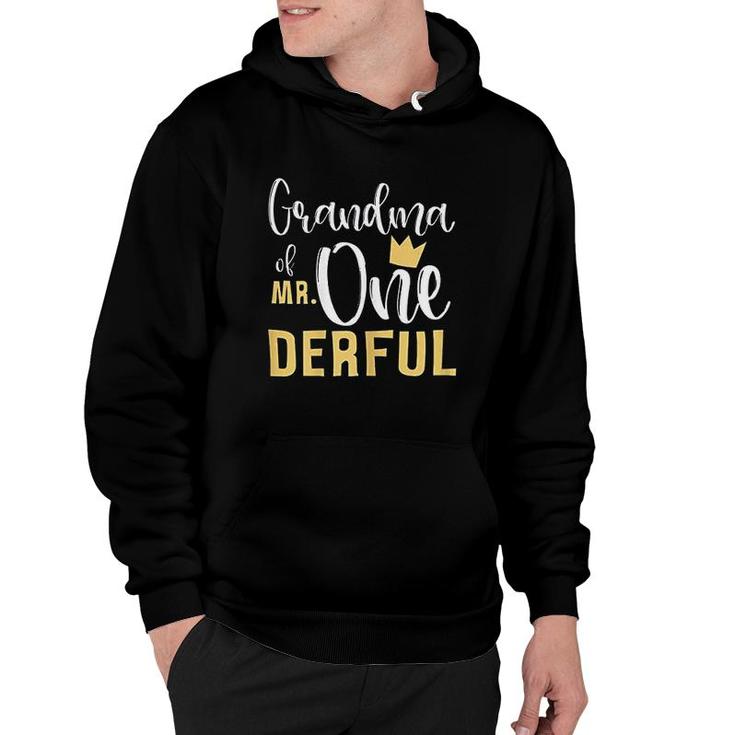 Womens Grandma Of Mr Onederful 1st Birthday First Onederful Party  Hoodie