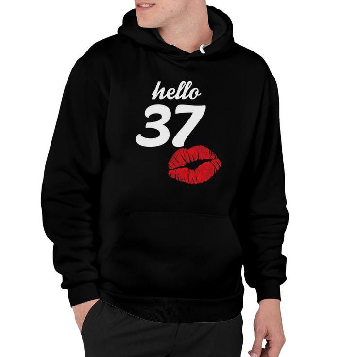 Womens Hello 37 Years Old Gifts For Women's 37Th Birthday Gifts Hoodie