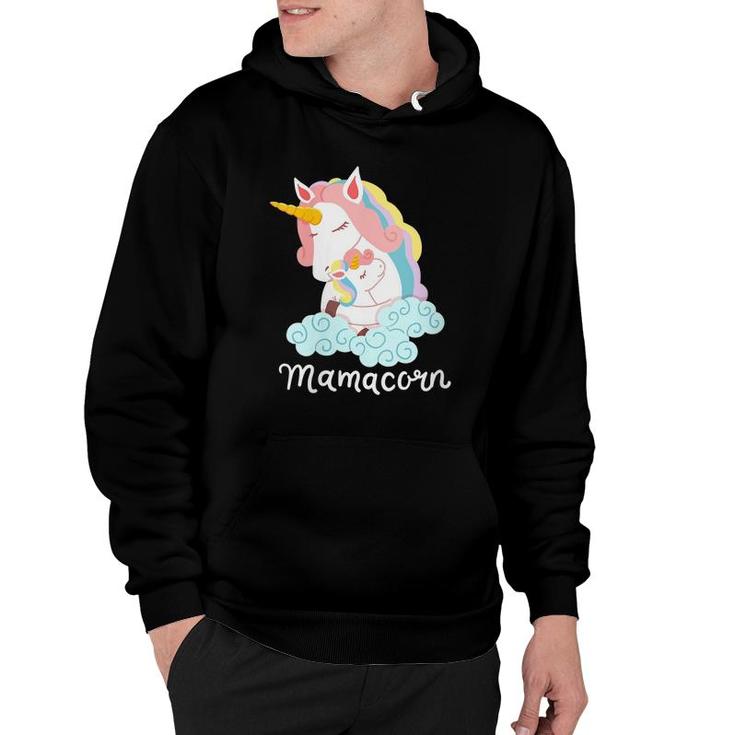 Womens Mamacorn Adorable Unicorn Mom Magical Mother's Day Costume Hoodie