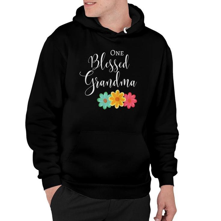 Womens One Blessed Grandma Gift For Grandmother Hoodie