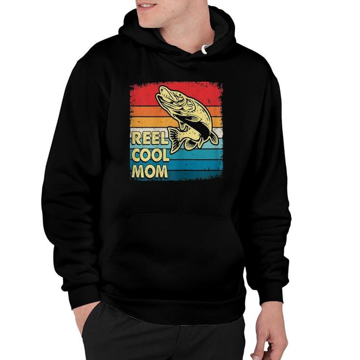 Womens Reel Cool Mom Funny Fish Fishing Mother's Day Gift Hoodie