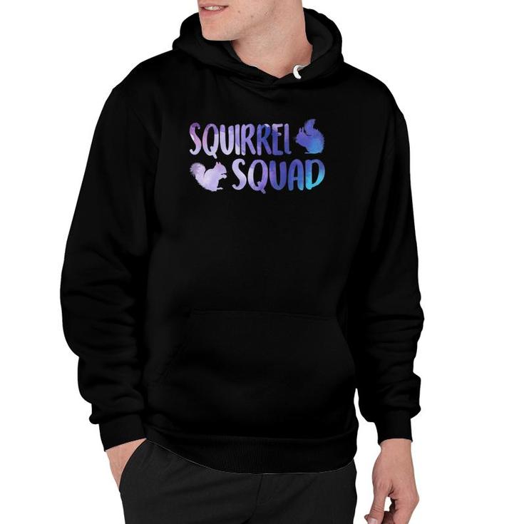Womens Squirrel Squad Mom Woodland Critter Animal Nuts Nature Women V-Neck Hoodie