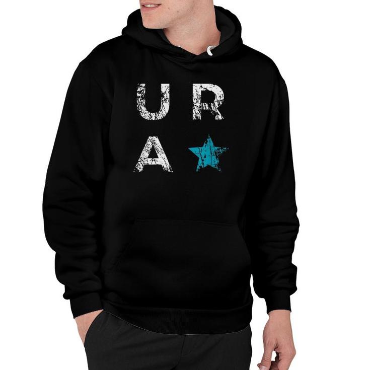 You Are A Star - Retro Distressed Text Graphic Design Hoodie