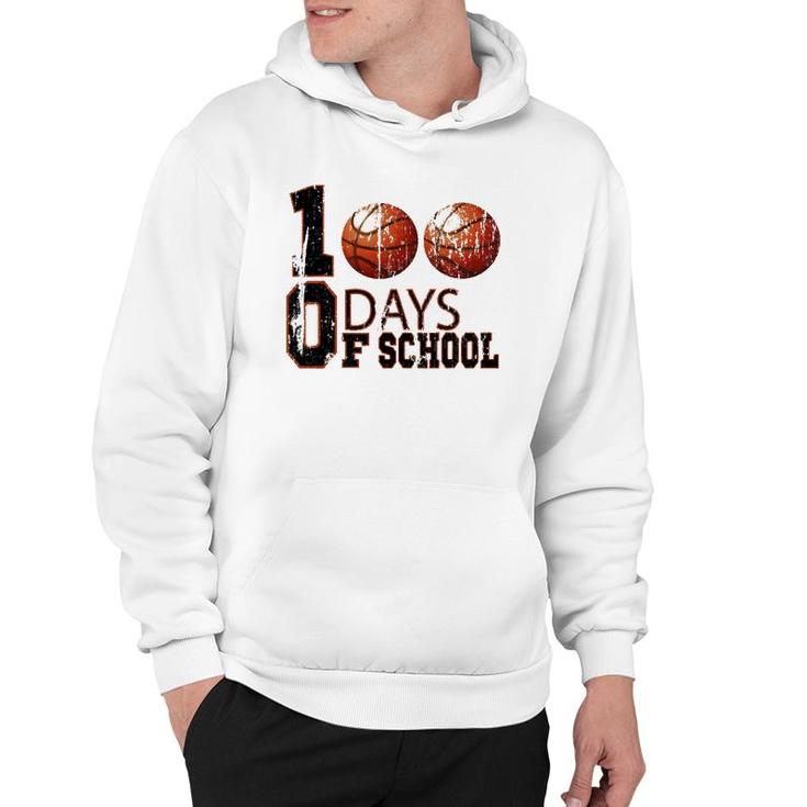 100Th Day Student Boy Girl 100 Days Of School Basketball Hoodie