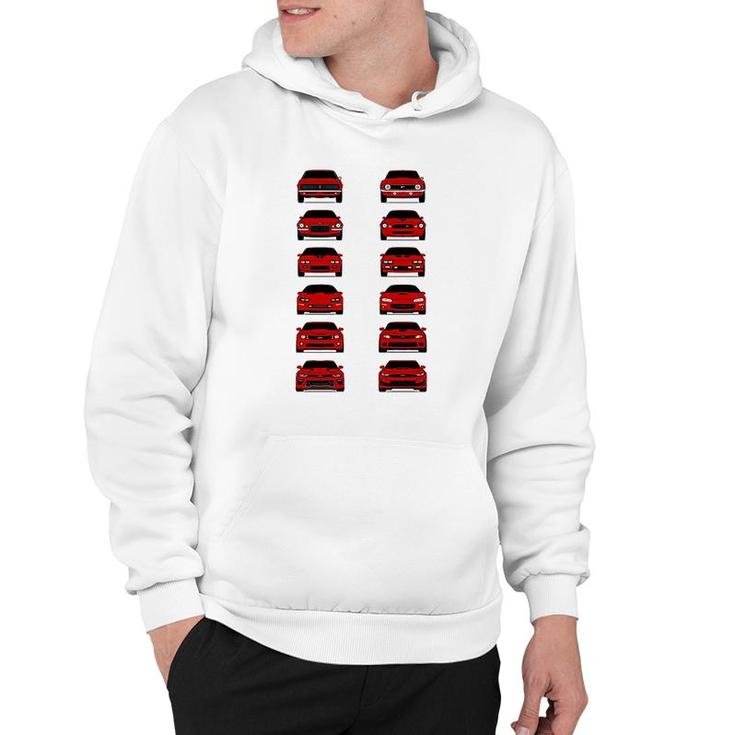 12 Red Cars Lovers Hoodie