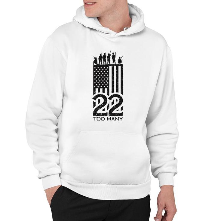22 A Day Is 22 Too Many Veteran Hoodie