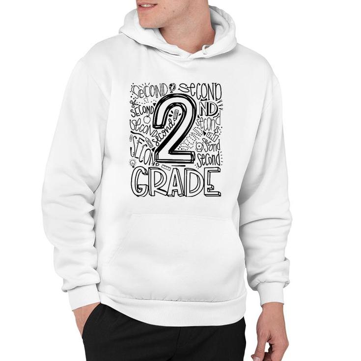 2Nd Grade Typography Team Second Grade Back To School Gift Hoodie